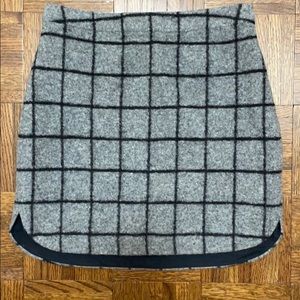 Madewell Windowpane Felted Skirt